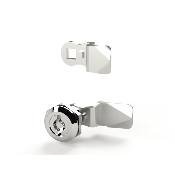 LATCH, 1/4-TURN w/ 5mm D. BIT INSERT CHROME